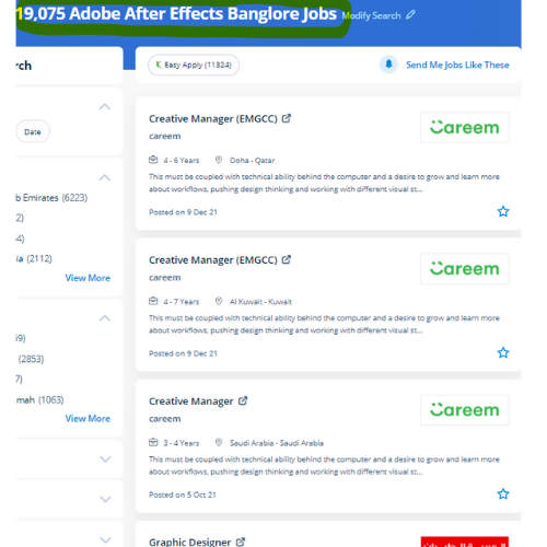 Adobe After Effects internship jobs in Biel