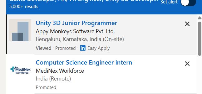 AR/VR Development (Unity) internship jobs in Neuchatel