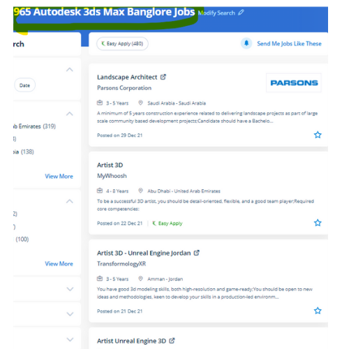 Autodesk 3Ds Max internship jobs in Schaffhausen