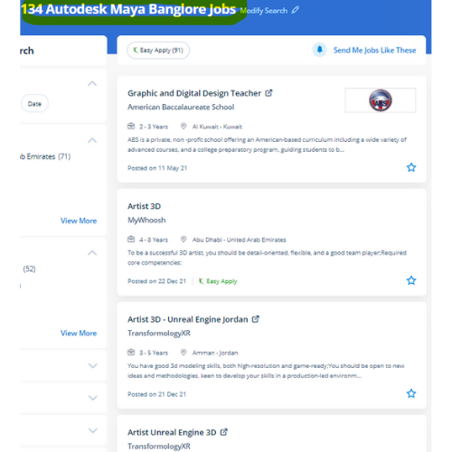 Autodesk Maya internship jobs in Fribourg