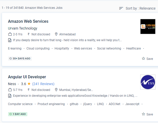 AWS internship jobs in Lugano