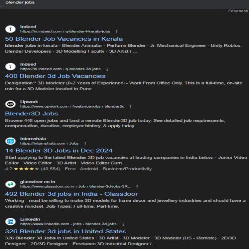 Blender internship jobs in Schaffhausen