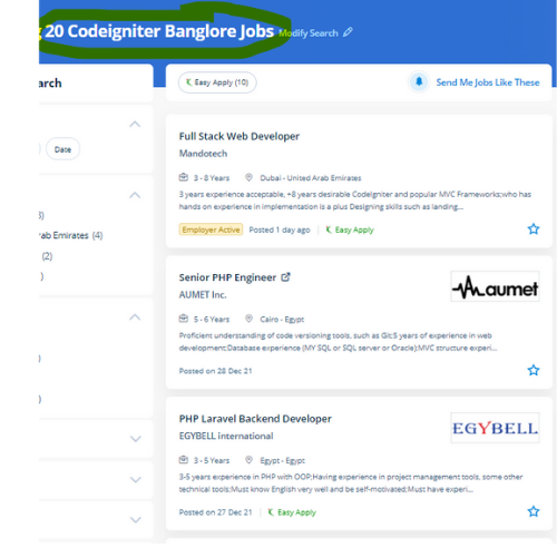 Codeigniter internship jobs in Baden