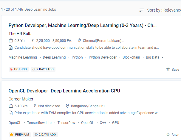 Deep Learning internship jobs in Vernier