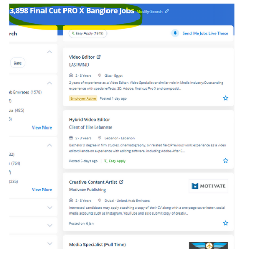 Final Cut Pro X internship jobs in Solothurn