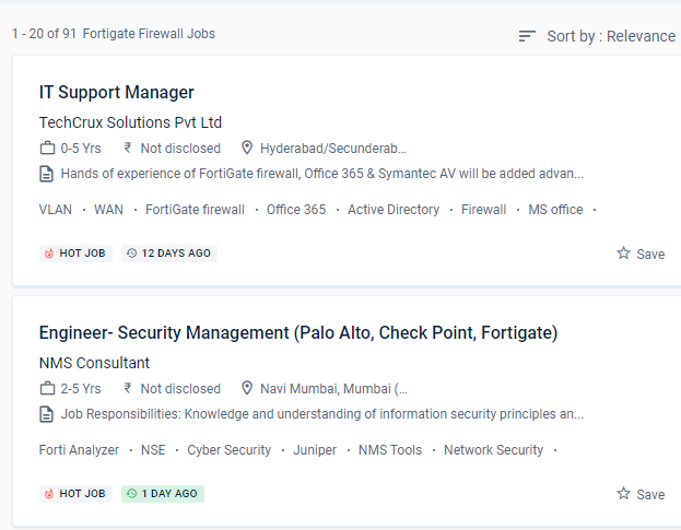 Fortinet Firewall internship jobs in Solothurn