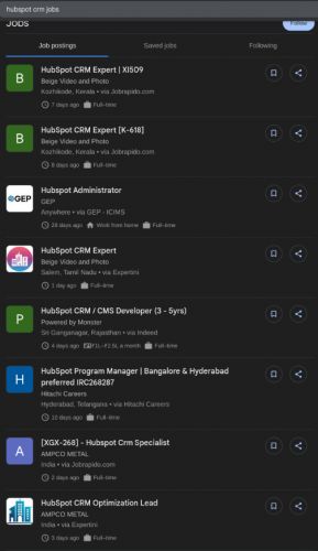 HubSpot CRM internship jobs in Biel