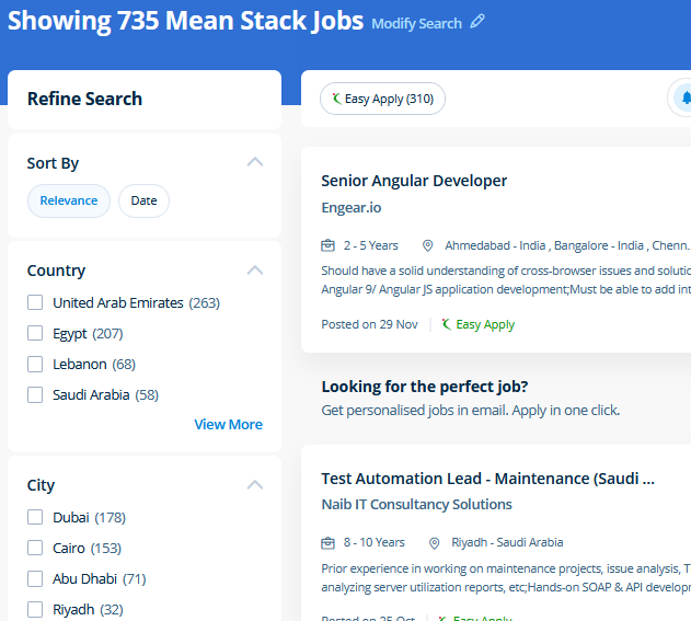 Mean Stack Development internship jobs in Zurich