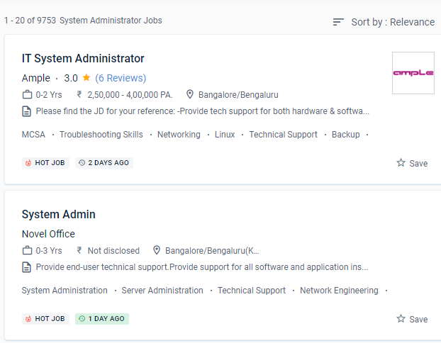 System Administration internship jobs in Solothurn